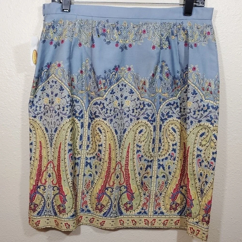 Talbots paisley floral pencil skirt size 12‎ new!!! - Picture 2 of 8